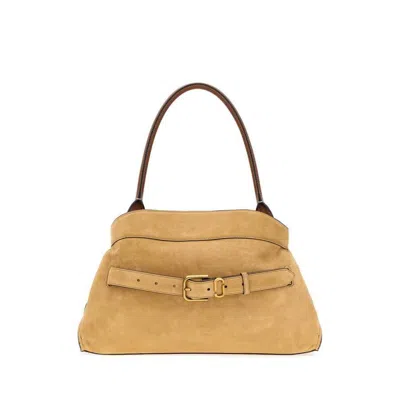 Marc Jacobs Beige Suede The Dakota Shoulder Bag Sahara Borse A Mano In Pattern