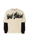 Marc Jacobs Beige Sweatshirt For Boy With Logo In Neutral