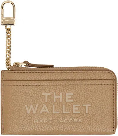 Marc Jacobs Beige 'the Leather Top Zip Multi' Wallet In Neutral