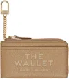 Marc Jacobs Beige 'the Leather Top Zip Multi' Wallet In 230 Camel