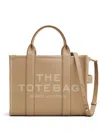 Marc Jacobs The Medium Tote Leather Bag In Beige