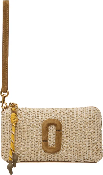 Marc Jacobs Beige 'the Summer Woven Wristlet' Clutch In Brown