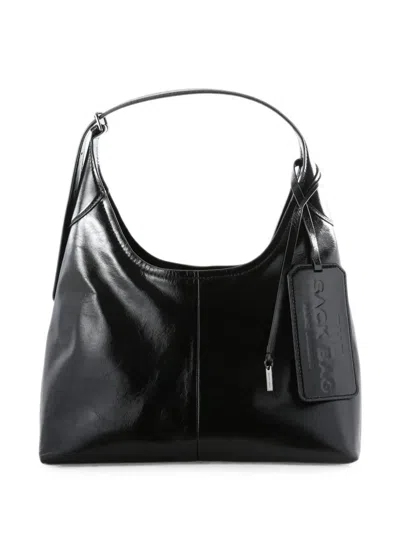 Marc Jacobs Belted Sack Bag In Crinkle Leather In Black