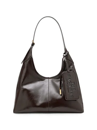 Marc Jacobs Belted Sack Bag In Crinkle Leather In Brown