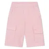 Marc Jacobs Logo-patch Cotton Cargo Shorts In Pink