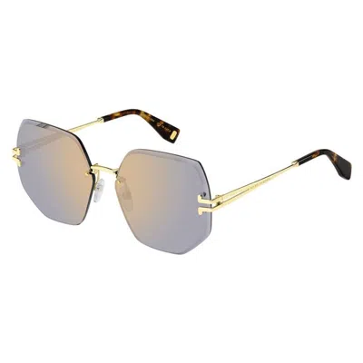 Marc Jacobs Bicolor Metal Sunglasses In Gold