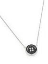 Marc Jacobs Logo-plaque Pendant Necklace In Metallic