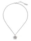 Marc Jacobs Adjustable Flower Pendant Necklace In Metallic
