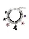 Marc Jacobs Mini Icon Dot Charm Bracelet In Black