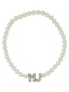 Marc Jacobs "mj Balloon" Necklace In White / Silver