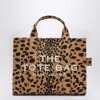 Marc Jacobs Small Tote Bag With Cheetah Print In Black