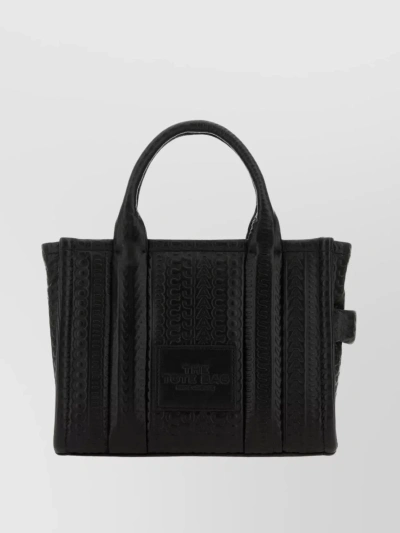 Marc Jacobs The Small Monogram Leather Tote Bag In Black