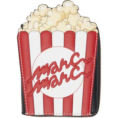 MARC JACOBS BLACK & RED POPCORN SLIM COMPACT WALLET