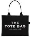 MARC JACOBS MARC JACOBS BLACK AND WHITE CANVAS TOTE BAG