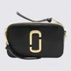 Marc Jacobs Black And White Leather The Snapshot Crossbody Bag In Black