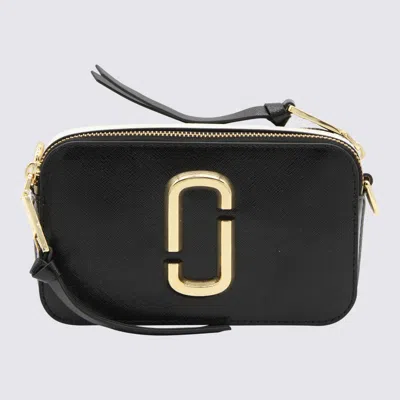 Marc Jacobs Black And White Leather The Snapshot Crossbody Bag