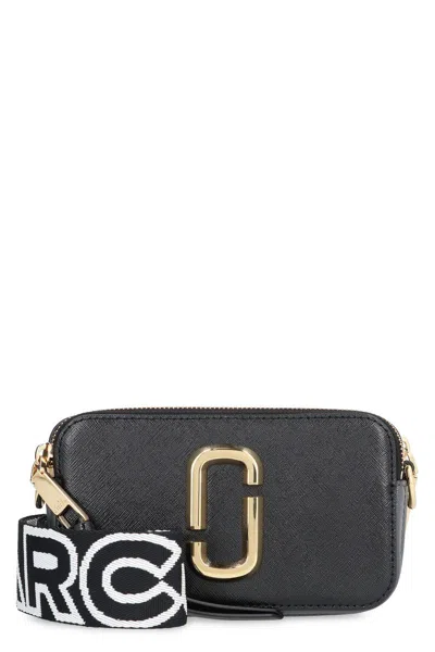 Marc Jacobs Black And White Leather The Snapshot Crossbody Bag