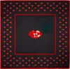 Marc Jacobs Black Blurred Lips Square Scarf In Black