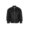 Marc Jacobs Black Bomber Jacket For Kids With Monogram In Black