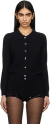 Marc Jacobs Charm Wool-cashmere Cable Knit Cardigan In 001 Black