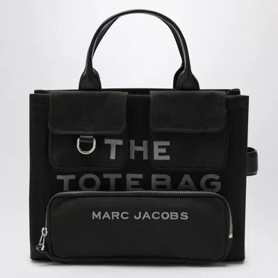 Marc Jacobs Black Canvas Medium Cargo Tote Bag In Metallic