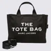 Marc Jacobs Jacquard Pattern Fabric Tote With Top Handles In Black