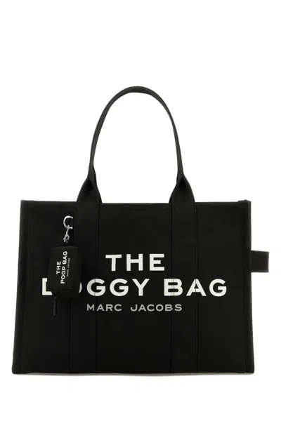 Marc Jacobs Black Canvas The Doggy Bag Dog Carrier