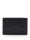 Marc Jacobs Black Card-holder With Embossed Logo In Leather Woman