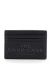 Marc Jacobs Black Card-holder With Embossed Logo In Leather Woman In Black