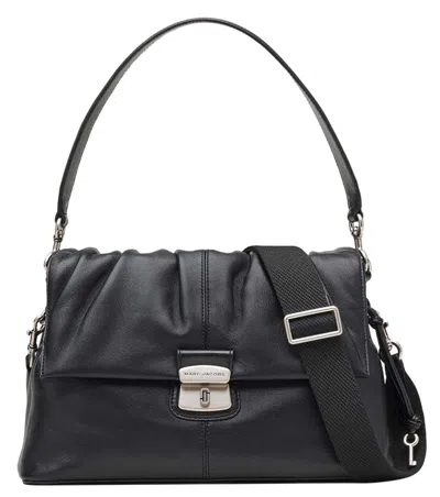 MARC JACOBS BLACK CRISTINA LARGE SHOULDER BAG