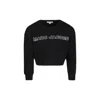 MARC JACOBS BLACK CROPPED SWEAT-SHIRT FOR GIRL WITH LOGO