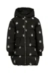 Marc Jacobs Black Down Jacket For Girl With Daisy In Black