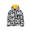 Marc Jacobs Black Down Jacket For Girl With Monogram In Black