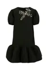 Marc Jacobs Black Dress For Girl With Bow In Black
