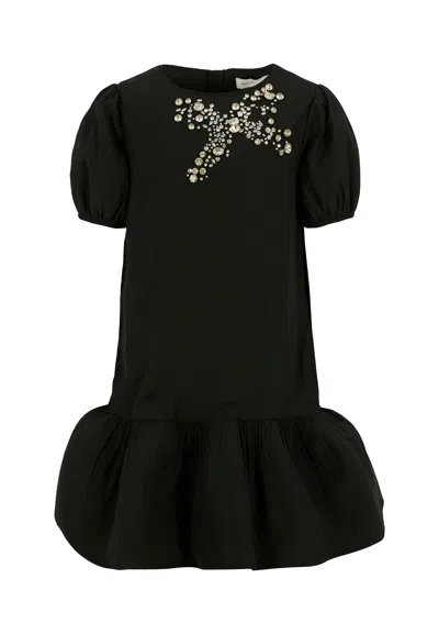Marc Jacobs Kids' Black Dress For Girl With Bow