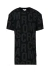 Marc Jacobs Black Dress For Girl With Logo In Black