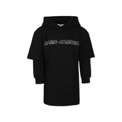 MARC JACOBS BLACK DRESS FOR GIRL WITH LOGO
