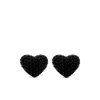 Marc Jacobs The Pave Balloon Heart Earrings In Black