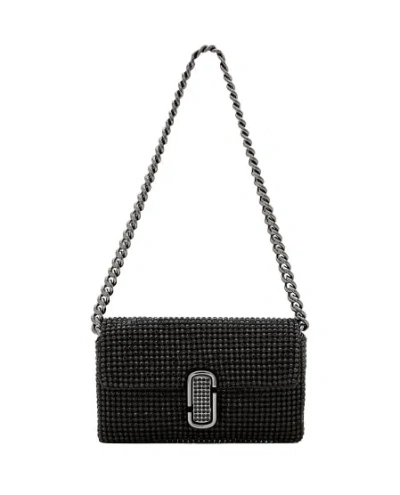 Marc Jacobs Black Fixed Curb Chain Shoulder Strap Bag In Black