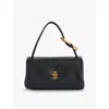 Marc Jacobs Black Foiled-branding Small Leather Top-handle Bag In Black