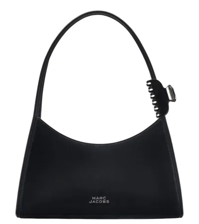 Marc Jacobs Black Glam Claw Clip Large Shoulder Bag In Purple