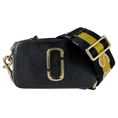 Pre-owned Marc Jacobs Black Gray Ivory Coated Canvas Shoulder Bag () In Black, Gray, Ivory