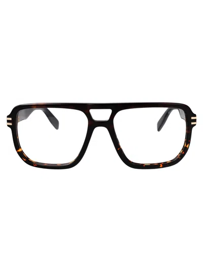Marc Jacobs Black Havana Acetate Glasses In Brown