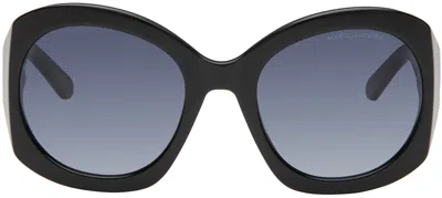 Marc Jacobs Black J Marc Oversized Sunglasses In 807 Black