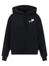 Marc Jacobs Graphic Print Hoodie Front Pocket In Black