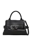 Marc Jacobs The Satchel Dakota Small Black Handbag With Logo Embossed On The Back And Belt Closure In Leather Wo In Black