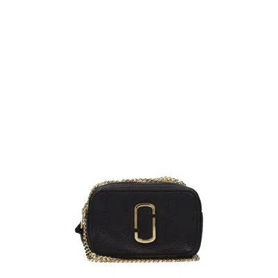 Marc Jacobs Black Leather Crossbody Bag In Pattern