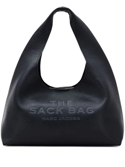 MARC JACOBS MARC JACOBS BLACK LEATHER GRAINED BAG