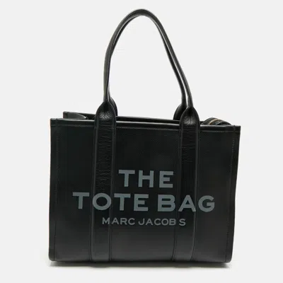 Pre-owned Marc Jacobs Black Leather Large The Tote Bag