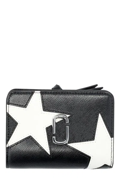 Marc Jacobs Black Leather Mini Compact Wallet